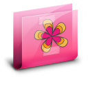 Folder Flower Pink Icon